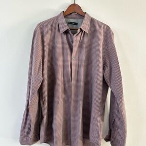Vince Men's Brown Checkered Shirt